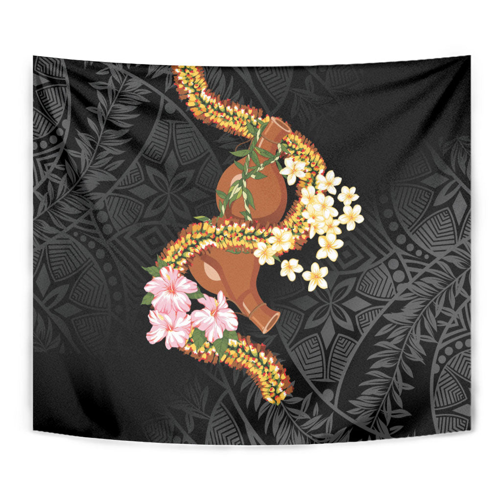 Aloha Hawaii Ipu Gourd Mix ʻĀkulikuli Lei Tapestry Obsidian Black LT7 - Polynesian Pride