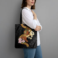 Aloha Hawaii Ipu Gourd Mix ʻĀkulikuli Lei Tote Bag Obsidian Black LT7 - Polynesian Pride