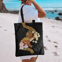 Aloha Hawaii Ipu Gourd Mix ʻĀkulikuli Lei Tote Bag Obsidian Black LT7 - Polynesian Pride
