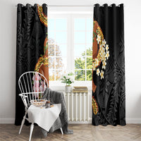 Aloha Hawaii Ipu Gourd Mix ʻĀkulikuli Lei Window Curtain Obsidian Black LT7 - Polynesian Pride