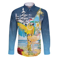 Funny Tropical Christmas Family Matching Off The Shoulder Long Sleeve Dress and Hawaiian Shirt Tis The Season To Get Tipsy LT7 Dad's Shirt - Long Sleeve Colorful - Polynesian Pride