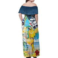 Funny Tropical Christmas Family Matching Off Shoulder Maxi Dress and Hawaiian Shirt Tis The Season To Get Tipsy LT7 - Polynesian Pride