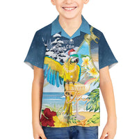 Funny Tropical Christmas Family Matching Off Shoulder Maxi Dress and Hawaiian Shirt Tis The Season To Get Tipsy LT7 Son's Shirt Colorful - Polynesian Pride