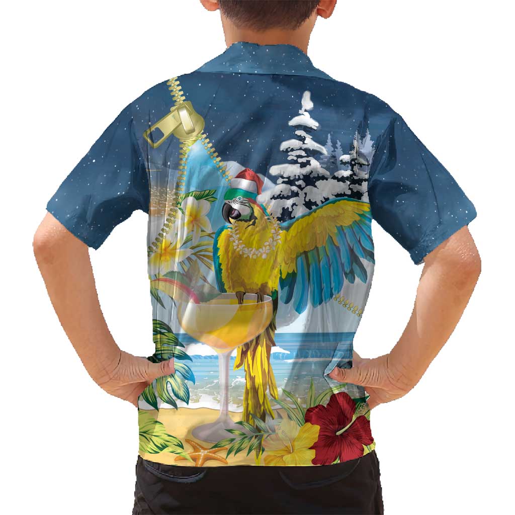 Funny Tropical Christmas Family Matching Off Shoulder Short Dress and Hawaiian Shirt Tis The Season To Get Tipsy LT7 - Polynesian Pride