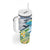 Funny Tropical Christmas Tumbler With Handle Tis The Season To Get Tipsy