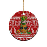Hawaii Pineapple Christmas Ceramic Ornament Mele Kalikimaka LT7 - Polynesian Pride