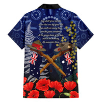 Anzac Family Matching Off Shoulder Long Sleeve Dress and Hawaiian Shirt Australia Aboriginal Mix New Zealand Slouch Hats LT7 - Polynesian Pride