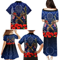 Anzac Family Matching Puletasi and Hawaiian Shirt Australia Aboriginal Mix New Zealand Slouch Hats LT7 - Polynesian Pride