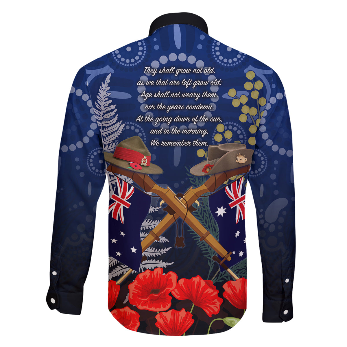 Anzac Family Matching Puletasi and Hawaiian Shirt Australia Aboriginal Mix New Zealand Slouch Hats LT7 - Polynesian Pride