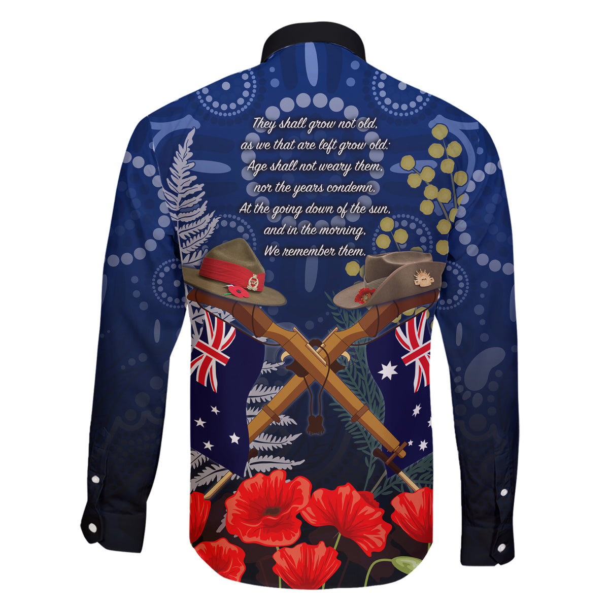 Anzac Family Matching Short Sleeve Bodycon Dress and Hawaiian Shirt Australia Aboriginal Mix New Zealand Slouch Hats LT7 - Polynesian Pride