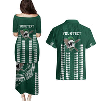 Hawaii Rainbow Warriors Personalized Couples Matching Puletasi and Hawaiian Shirt Kakau Ikakai Laau Pama