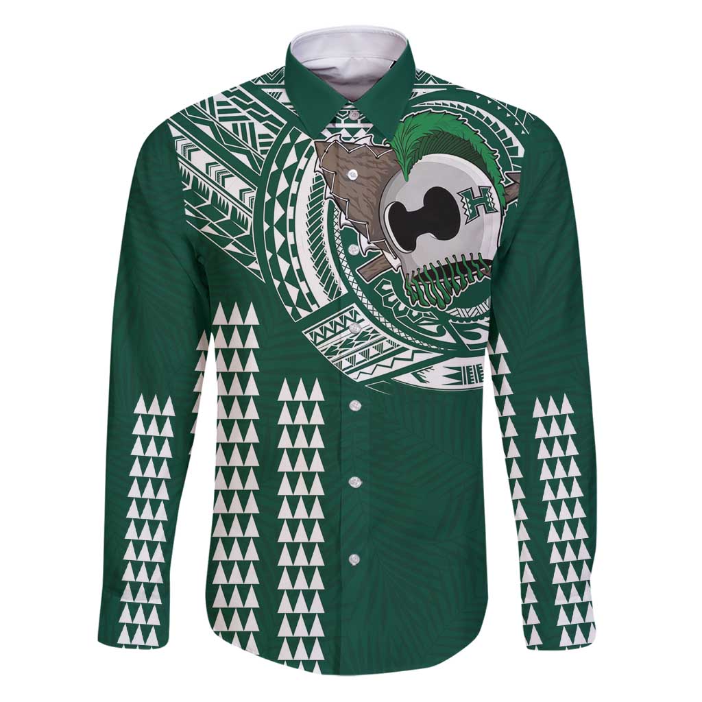Hawaii Rainbow Warriors Personalized Family Matching Puletasi and Hawaiian Shirt Kakau Ikakai Laau Pama