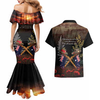 Australia - New Zealand ANZAC Couples Matching Mermaid Dress and Hawaiian Shirt Gallipoli ANZAC Cove Landing LT7 - Polynesian Pride