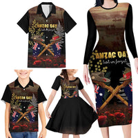 Australia - New Zealand ANZAC Family Matching Long Sleeve Bodycon Dress and Hawaiian Shirt Gallipoli ANZAC Cove Landing LT7 - Polynesian Pride
