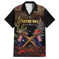Australia - New Zealand ANZAC Family Matching Off The Shoulder Long Sleeve Dress and Hawaiian Shirt Gallipoli ANZAC Cove Landing LT7 Dad's Shirt - Short Sleeve Black - Polynesian Pride