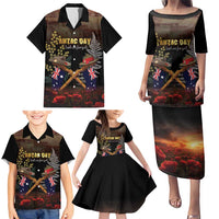 Australia - New Zealand ANZAC Family Matching Puletasi and Hawaiian Shirt Gallipoli ANZAC Cove Landing LT7 - Polynesian Pride