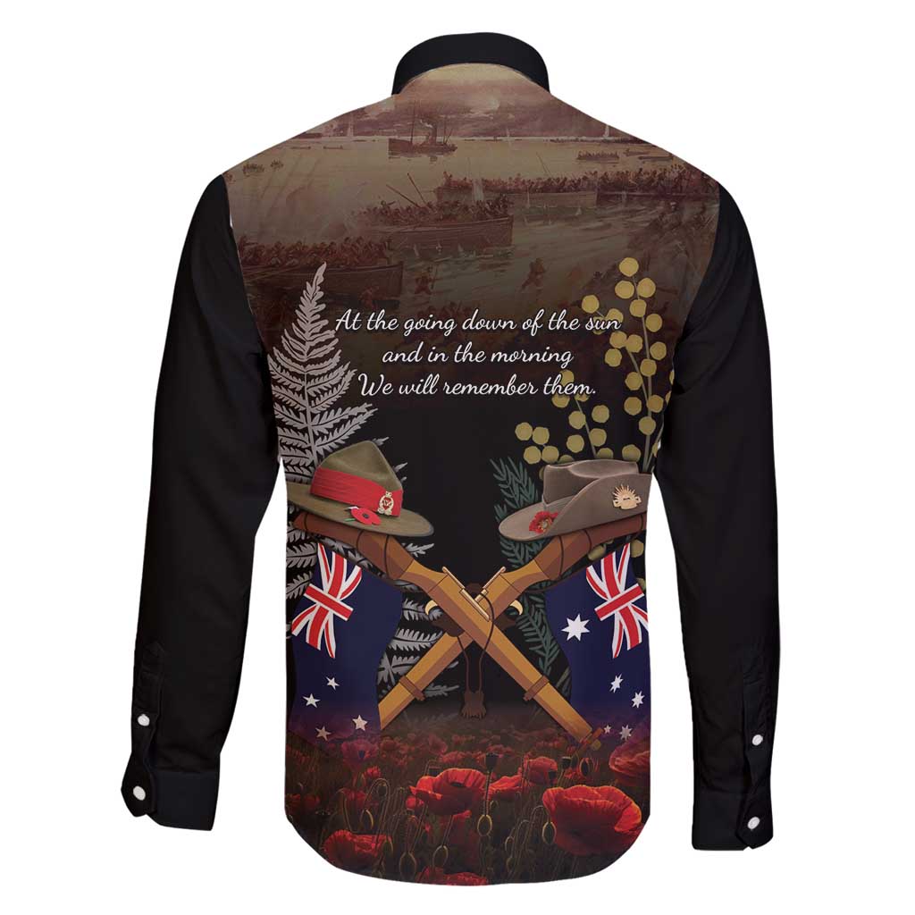 Australia - New Zealand ANZAC Family Matching Puletasi and Hawaiian Shirt Gallipoli ANZAC Cove Landing LT7 - Polynesian Pride