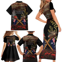 Australia - New Zealand ANZAC Family Matching Short Sleeve Bodycon Dress and Hawaiian Shirt Gallipoli ANZAC Cove Landing LT7 - Polynesian Pride