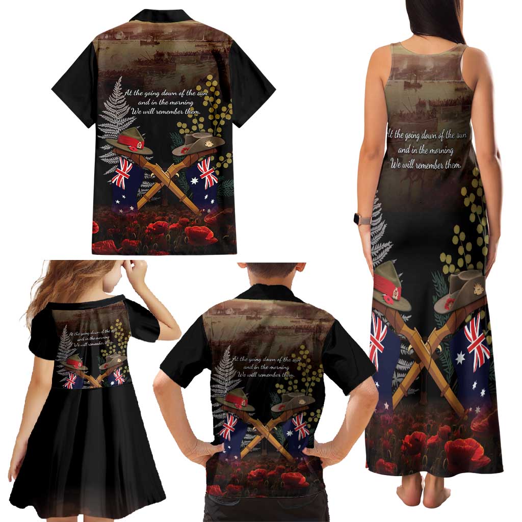 Australia - New Zealand ANZAC Family Matching Tank Maxi Dress and Hawaiian Shirt Gallipoli ANZAC Cove Landing LT7 - Polynesian Pride