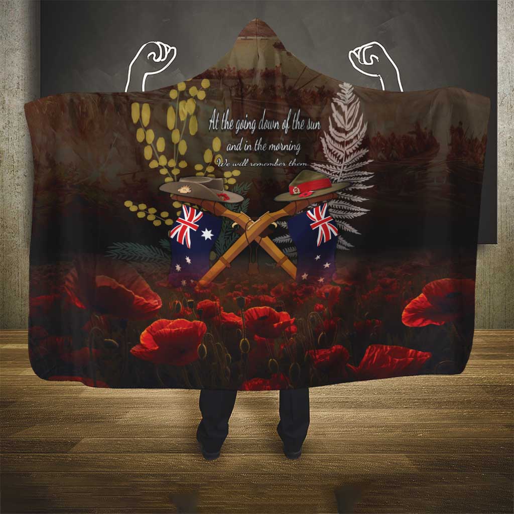 Australia - New Zealand ANZAC Hooded Blanket Gallipoli ANZAC Cove Landing