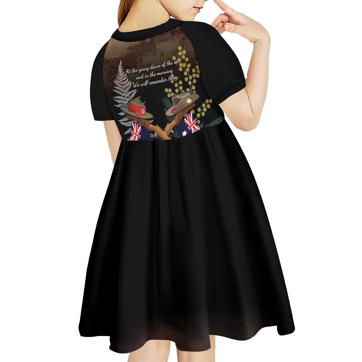 Australia - New Zealand ANZAC Kid Short Sleeve Dress Gallipoli ANZAC Cove Landing LT7 - Polynesian Pride