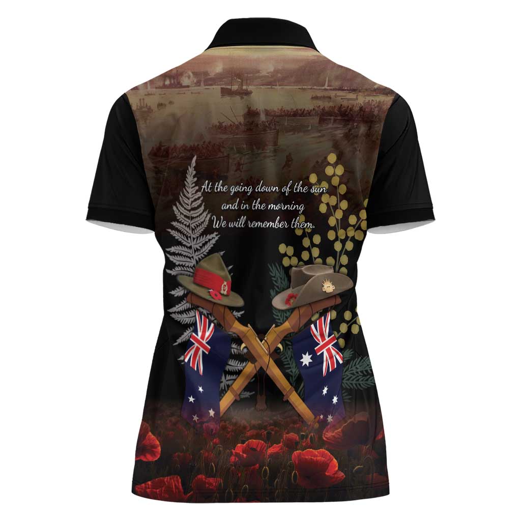 Australia - New Zealand ANZAC Women Polo Shirt Gallipoli ANZAC Cove Landing LT7 - Polynesian Pride