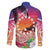 Kia Orana Cook Islands Family Matching Short Sleeve Bodycon Dress and Hawaiian Shirt Sunset Dream