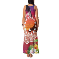 Kia Orana Cook Islands Family Matching Tank Maxi Dress and Hawaiian Shirt Sunset Dream LT7 - Polynesian Pride