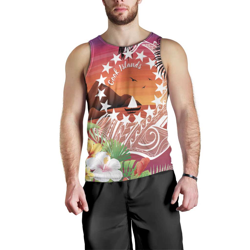 Kia Orana Cook Islands Men Tank Top Sunset Dream