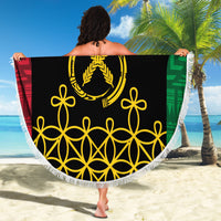 Vanuatu Indipendens Dei Beach Blanket Tribal Sand Drawing