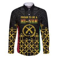 Vanuatu Indipendens Dei Family Matching Long Sleeve Bodycon Dress and Hawaiian Shirt Tribal Sand Drawing LT7 Dad's Shirt - Long Sleeve Colorful - Polynesian Pride