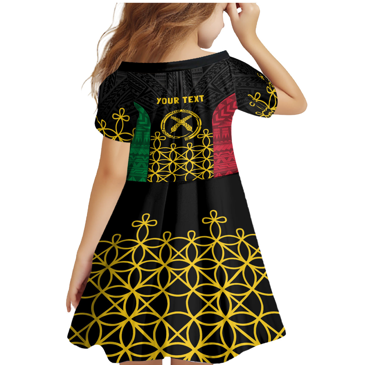 Vanuatu Indipendens Dei Family Matching Mermaid Dress and Hawaiian Shirt Tribal Sand Drawing LT7 - Polynesian Pride