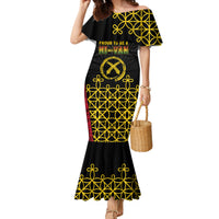 Vanuatu Indipendens Dei Family Matching Mermaid Dress and Hawaiian Shirt Tribal Sand Drawing LT7 Mom's Dress Colorful - Polynesian Pride