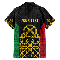 Vanuatu Indipendens Dei Family Matching Short Sleeve Bodycon Dress and Hawaiian Shirt Tribal Sand Drawing LT7 - Polynesian Pride