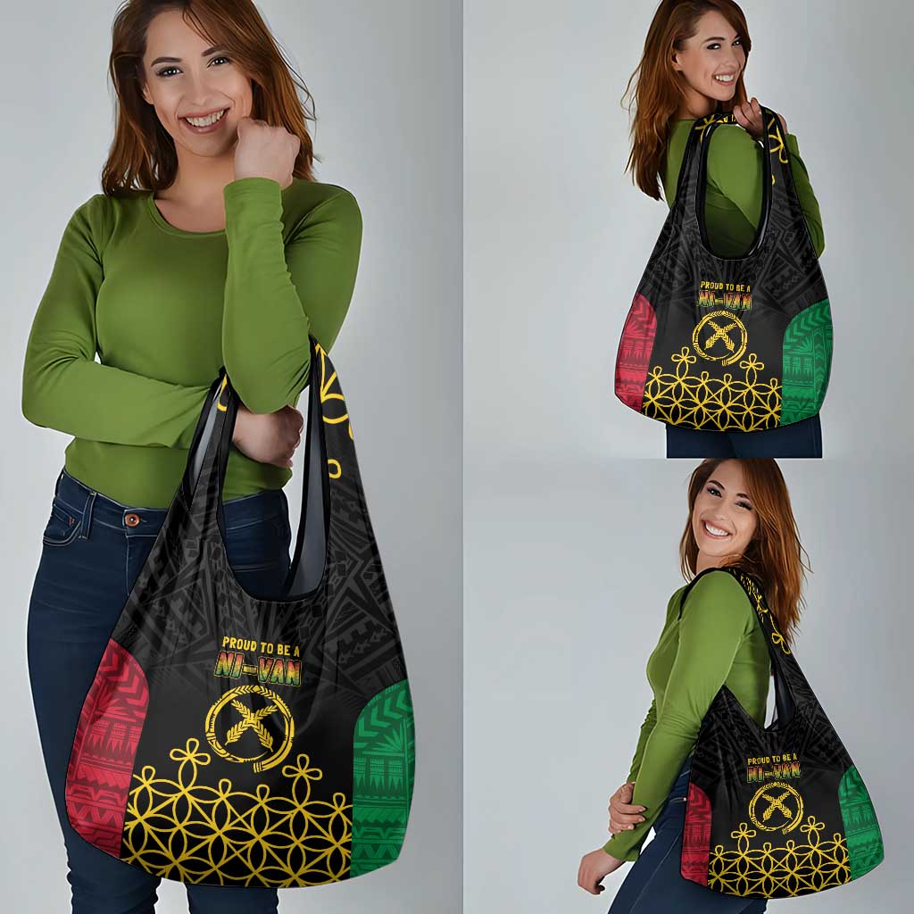 Vanuatu Indipendens Dei Grocery Bag Tribal Sand Drawing