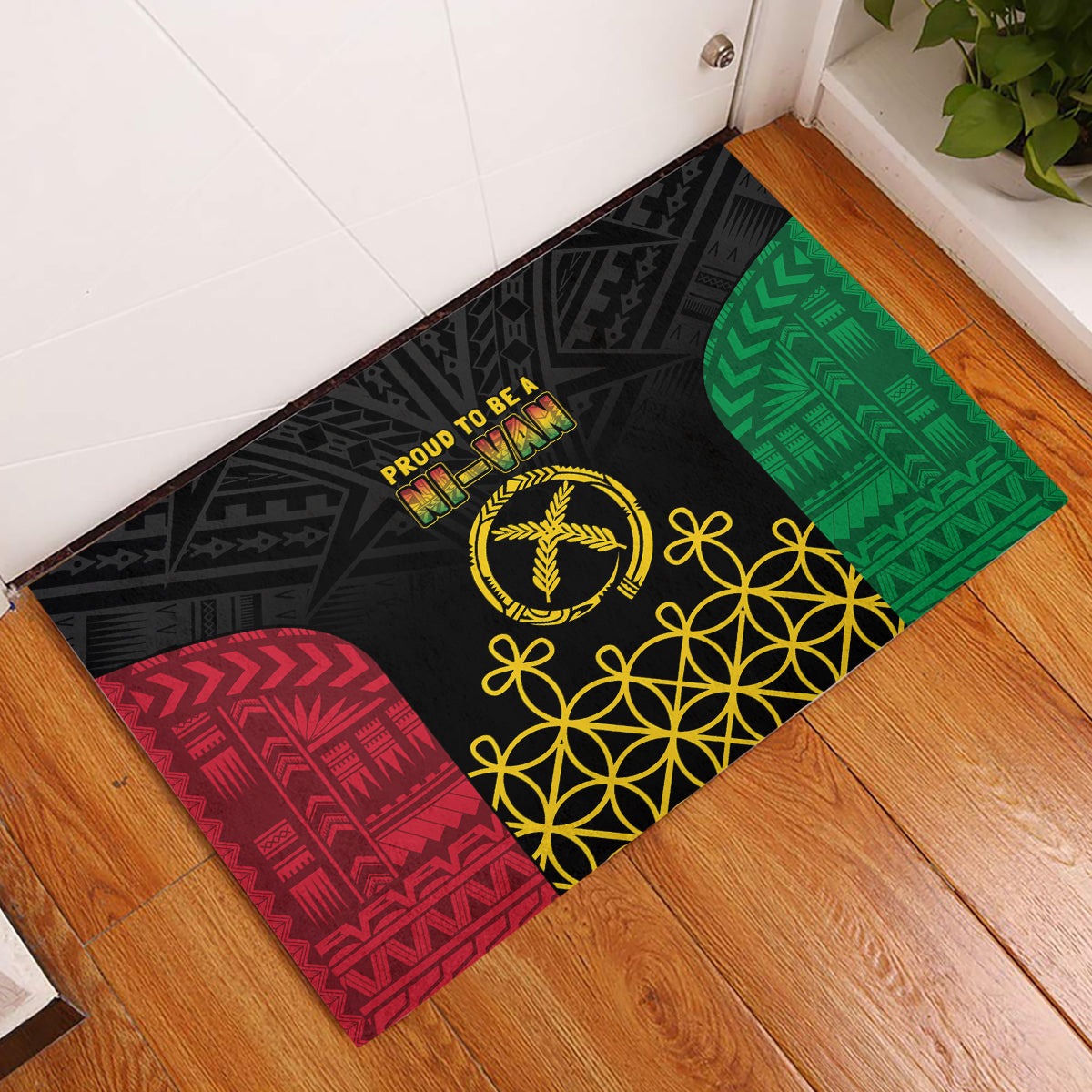 Vanuatu Indipendens Dei Rubber Doormat Tribal Sand Drawing