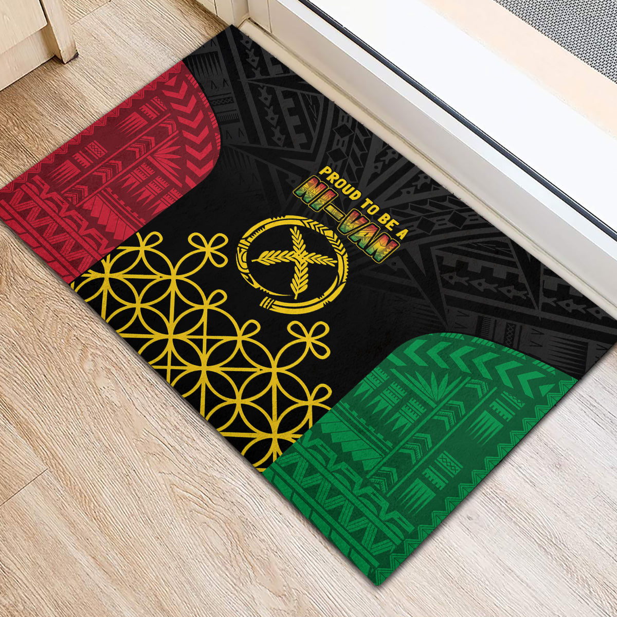 Vanuatu Indipendens Dei Rubber Doormat Tribal Sand Drawing