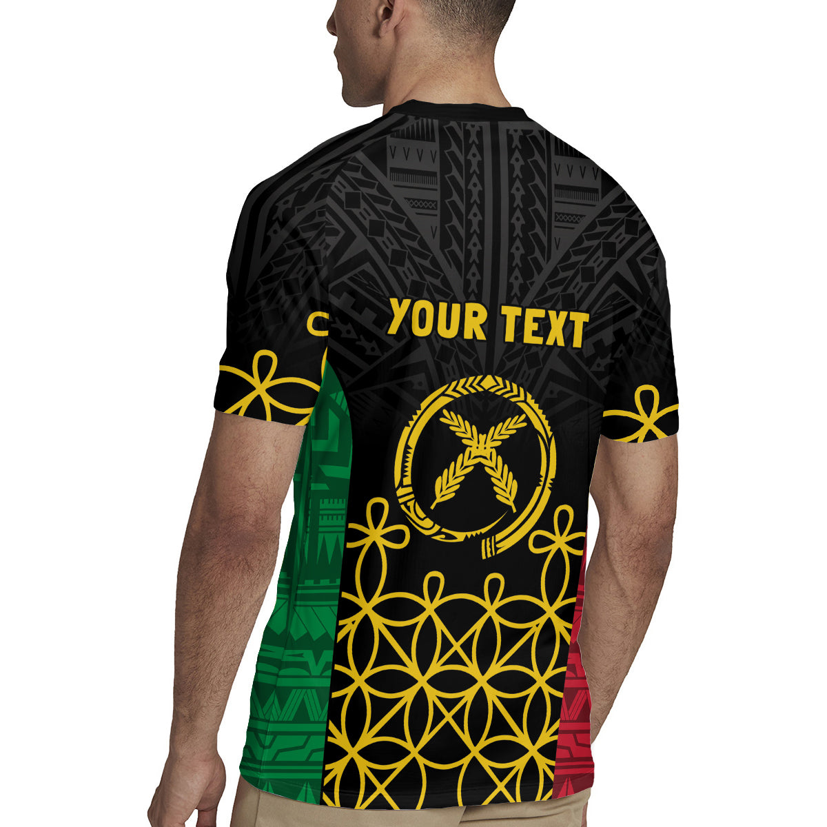 Vanuatu Indipendens Dei Rugby Jersey Tribal Sand Drawing