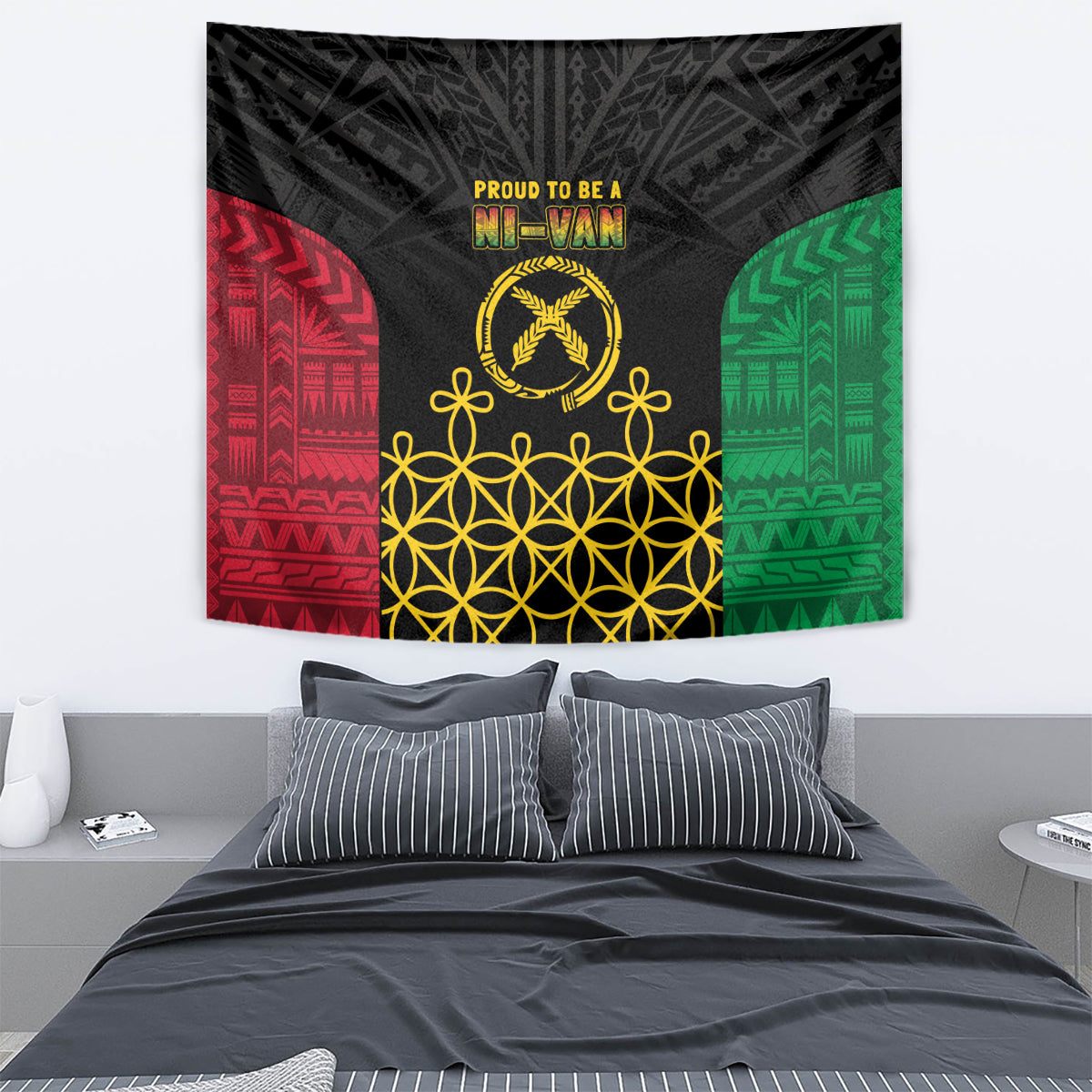 Vanuatu Indipendens Dei Tapestry Tribal Sand Drawing