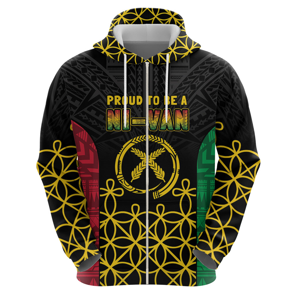 Vanuatu Indipendens Dei Zip Hoodie Tribal Sand Drawing
