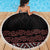 Maori Taniko Patterns Beach Blanket Brown Niho Taniwha Mix Paatiki Motifs