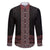 Maori Taniko Patterns Family Matching Long Sleeve Bodycon Dress and Hawaiian Shirt Brown Niho Taniwha Mix Paatiki Motifs