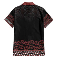 Maori Taniko Patterns Family Matching Off Shoulder Maxi Dress and Hawaiian Shirt Brown Niho Taniwha Mix Paatiki Motifs LT7 - Polynesian Pride