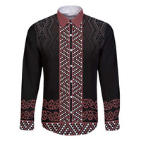 Maori Taniko Patterns Family Matching Puletasi and Hawaiian Shirt Brown Niho Taniwha Mix Paatiki Motifs