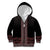 Maori Taniko Patterns Kid Hoodie Brown Niho Taniwha Mix Paatiki Motifs