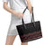 Maori Taniko Patterns Leather Tote Bag Brown Niho Taniwha Mix Paatiki Motifs