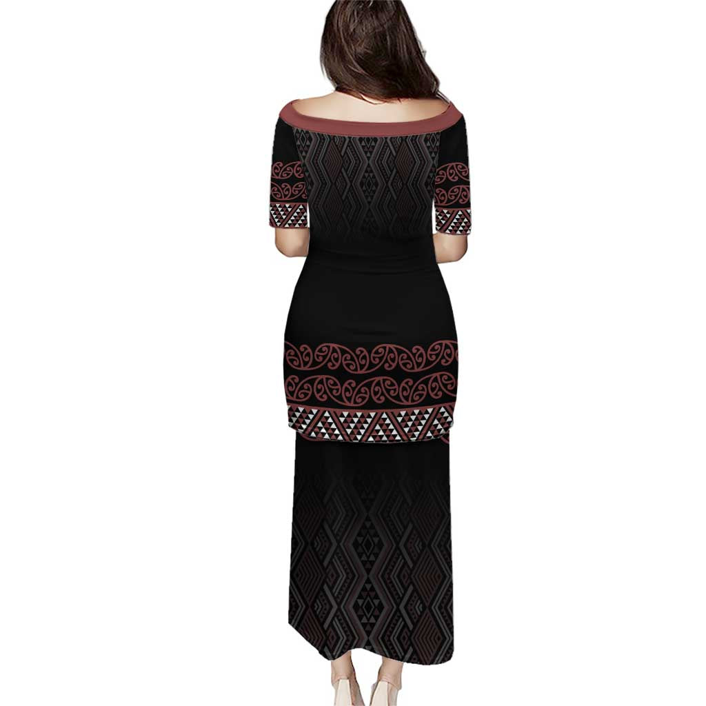 Maori Taniko Patterns Puletasi Brown Niho Taniwha Mix Paatiki Motifs