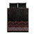 Maori Taniko Patterns Quilt Bed Set Brown Niho Taniwha Mix Paatiki Motifs