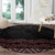 Maori Taniko Patterns Round Carpet Brown Niho Taniwha Mix Paatiki Motifs