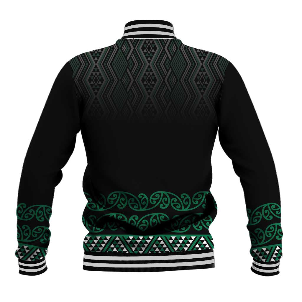 Maori Taniko Patterns Baseball Jacket Pounamu Niho Taniwha Mix Paatiki Motifs